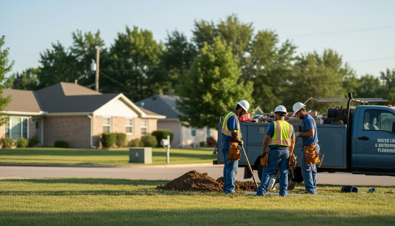 Residential water line and bathroom plumbing service in Morristown, IN